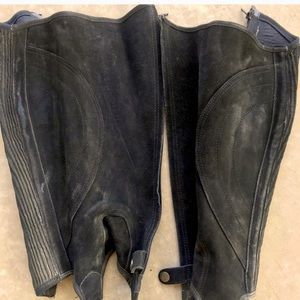 Black Suede Half Chaps